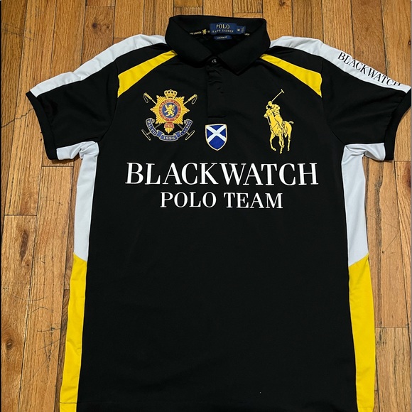 Black Watch Polo Shirt 🌒 Size Medium - Picture 2 of 8